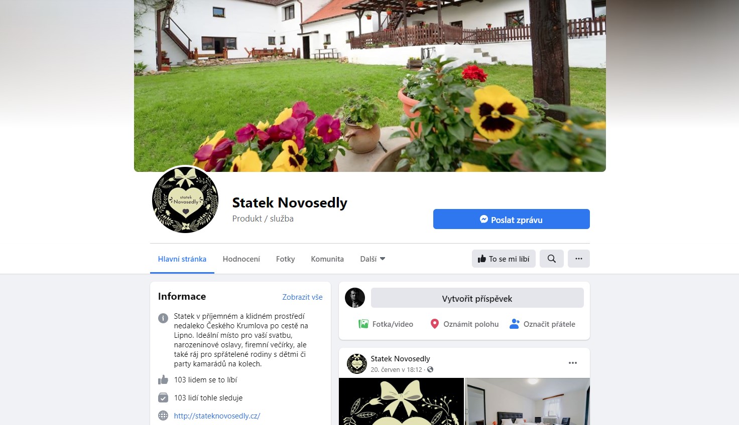 Facebook statek Novosedly